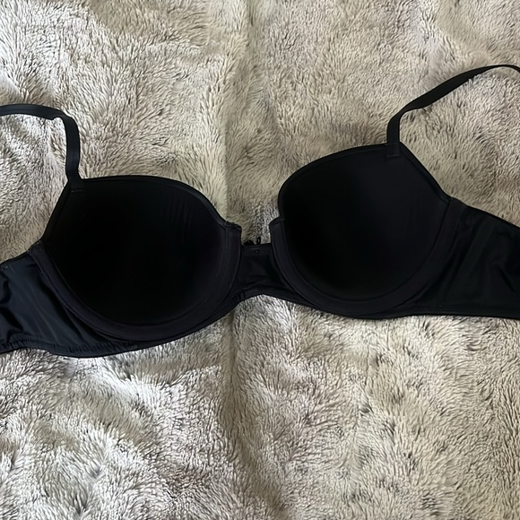 Spanx black bra 36A bra la mode lightly padded cups tiny bow luxery - Picture 6 of 9